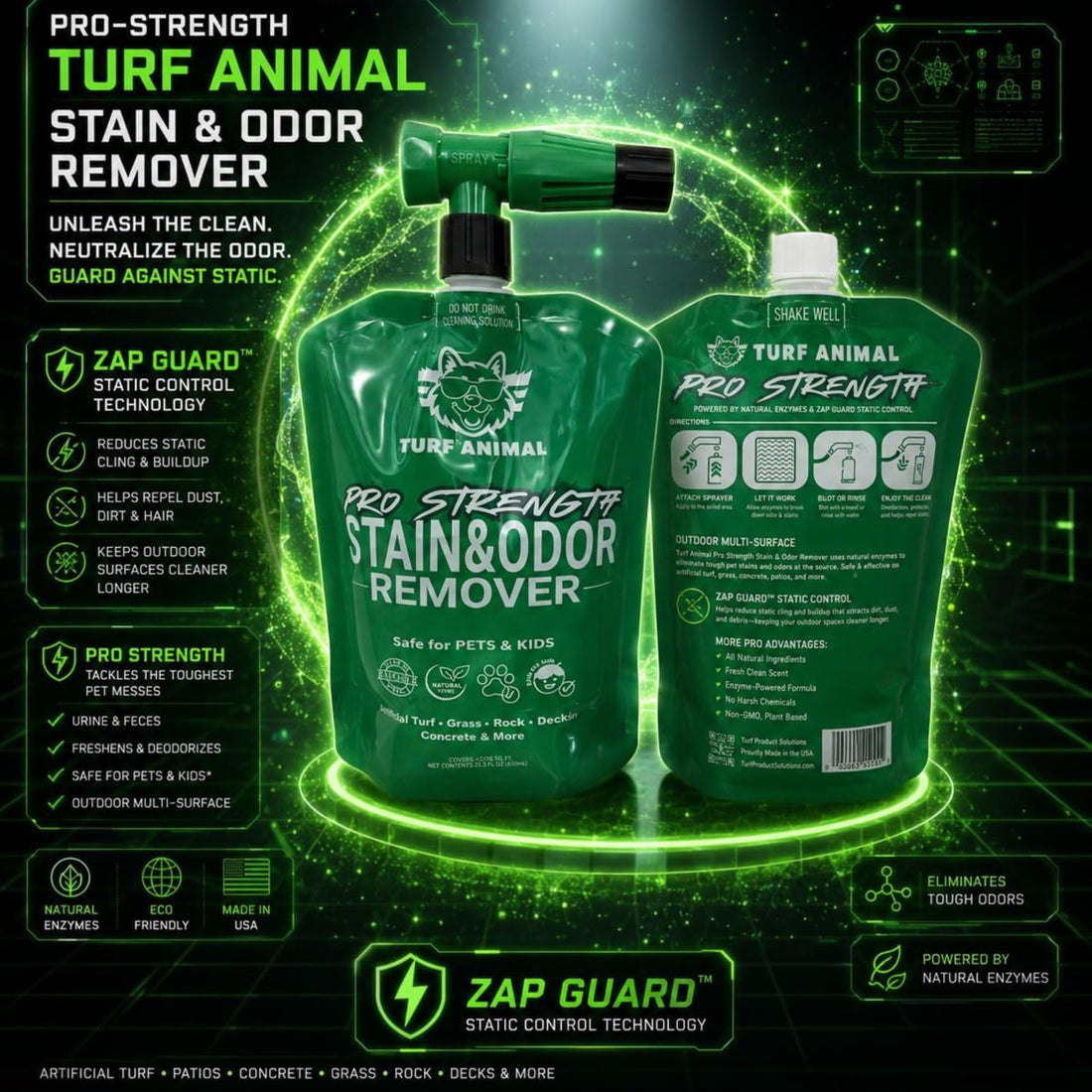 How to Clean and Deodorize Your Artificial Turf With Turf Animal