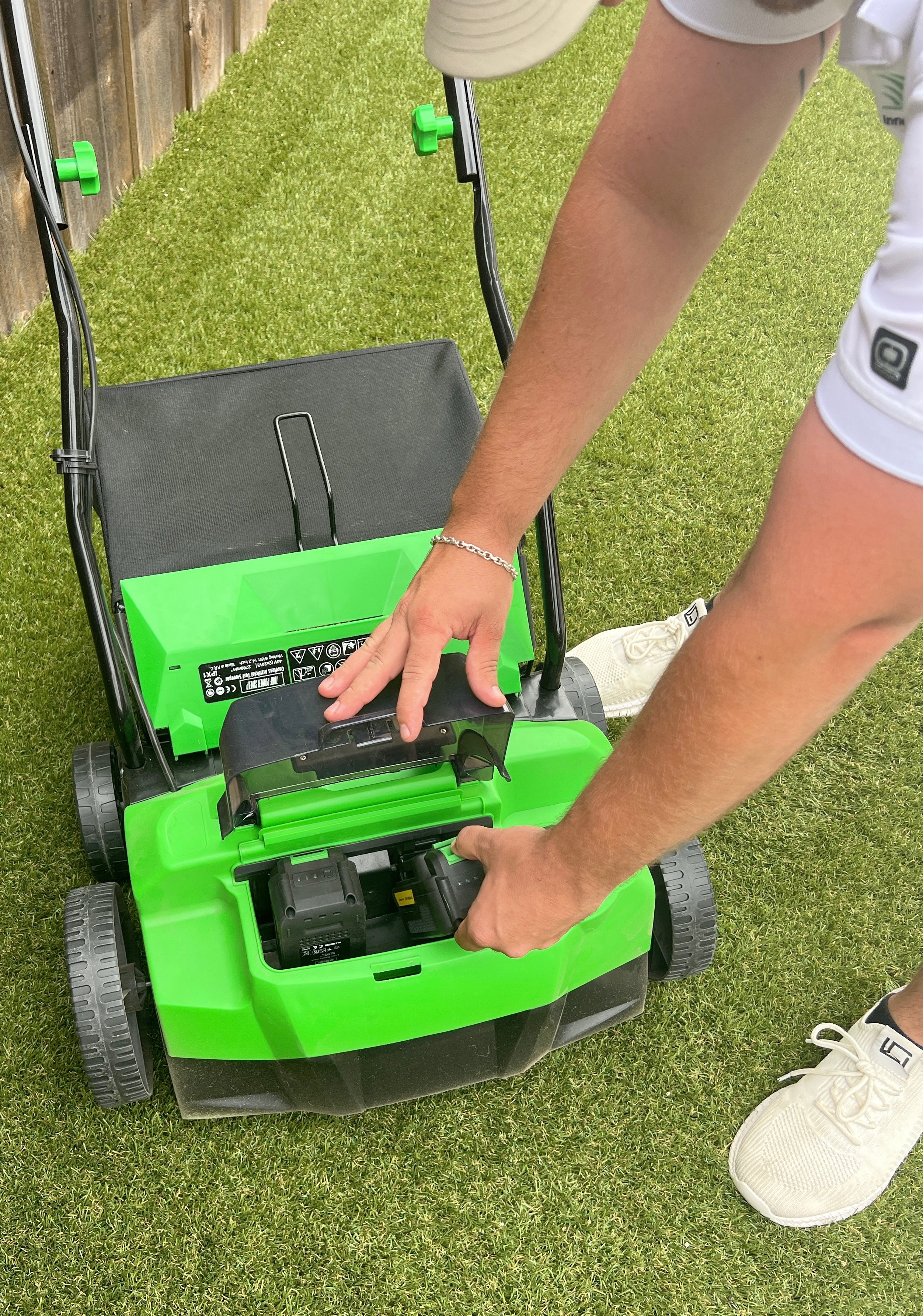 The Original #1 Battery Powered Turf Power Sweep