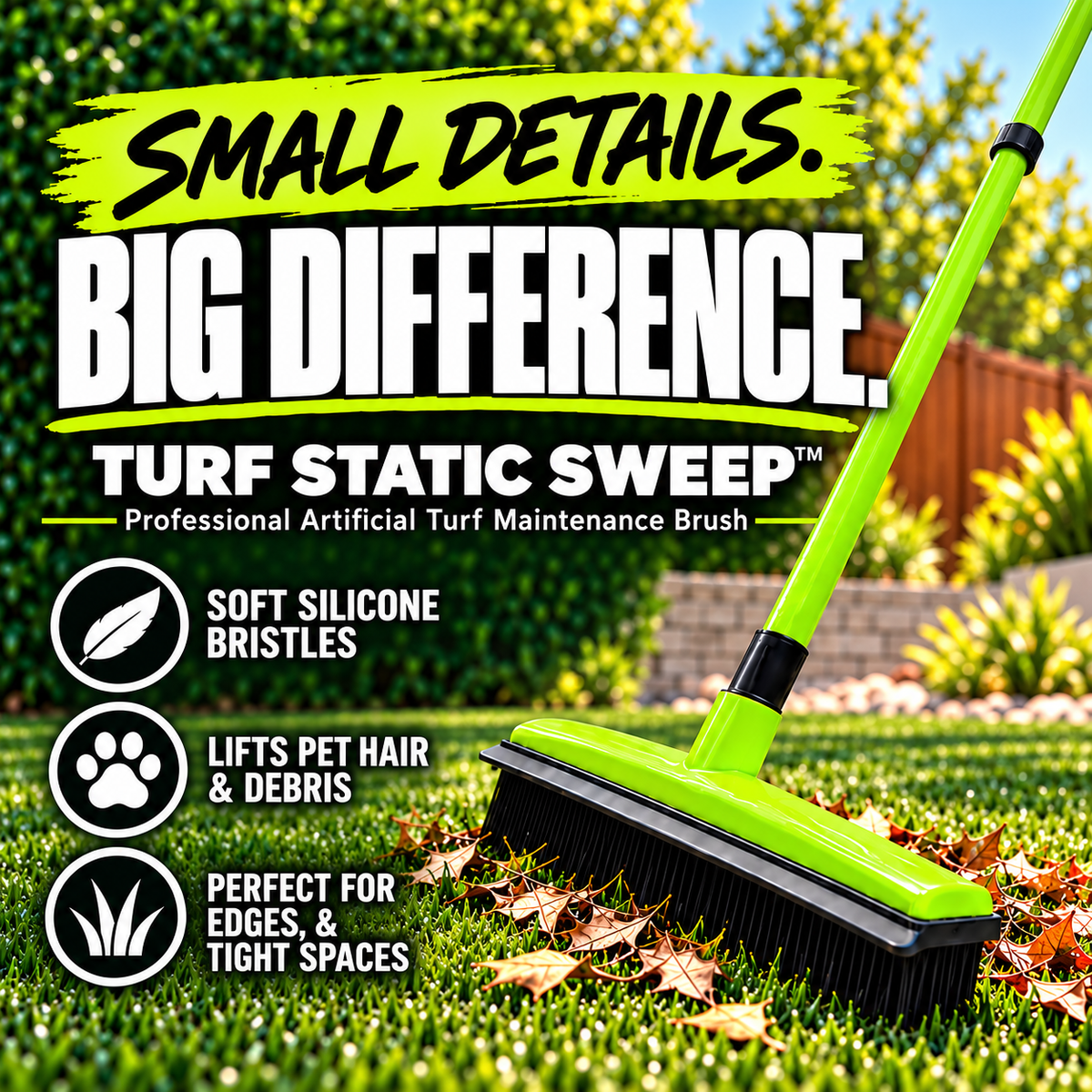 turf static sweep