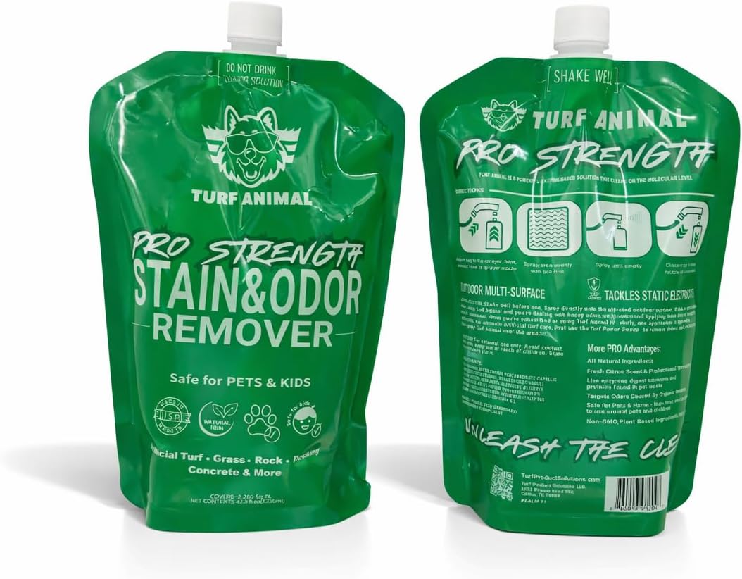(2 pack refill) turf animal pro strength outdoor odor remover