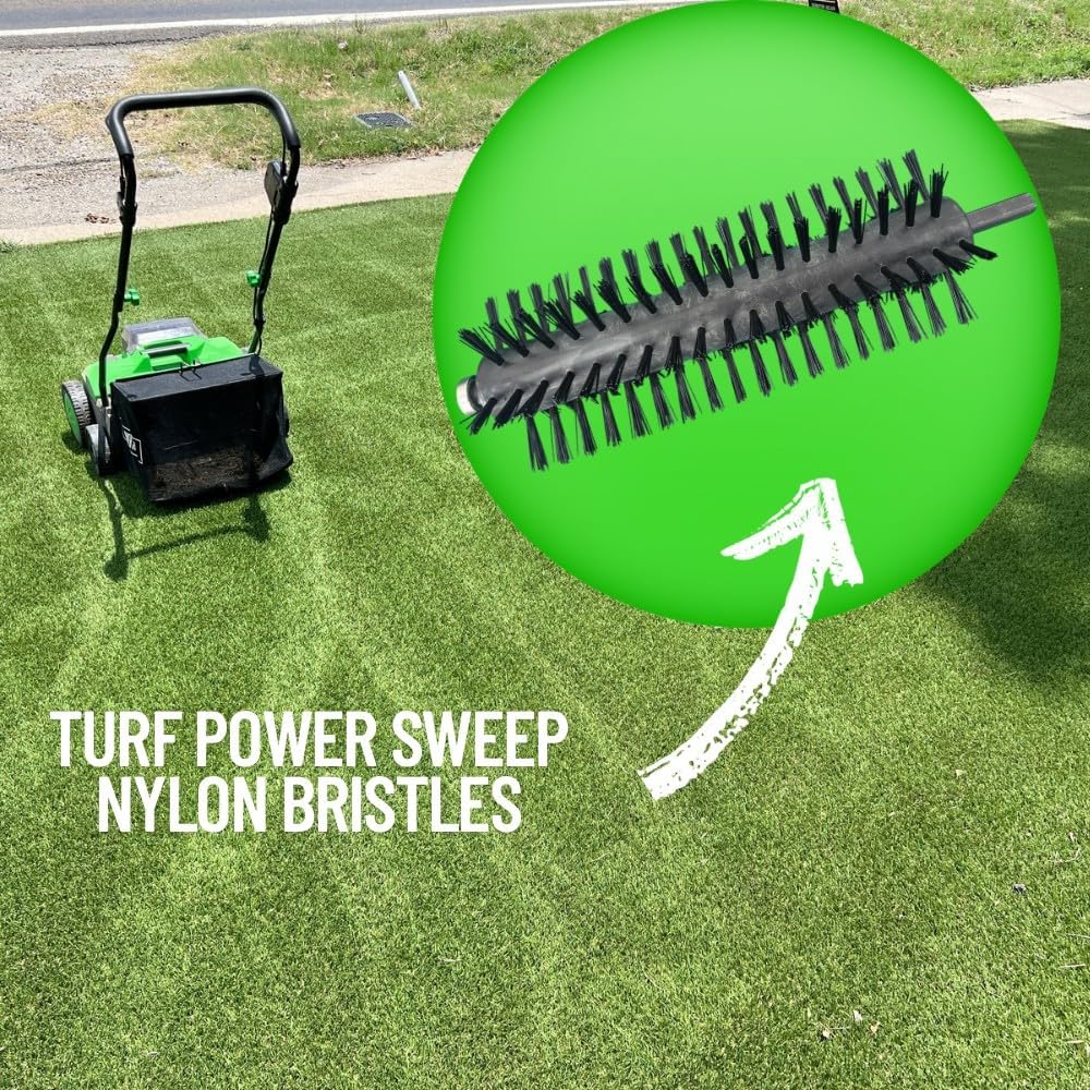 the original #1 battery powered turf power sweep